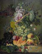 Картина Натюрморт с цветами и фруктами, Альберт Джонас Бранд